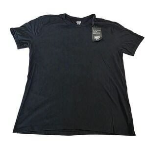 NWT UNDER 5'10 Men's‎ Black Short Sleeve Crew Neck T-Shirt 100% Cotton Small